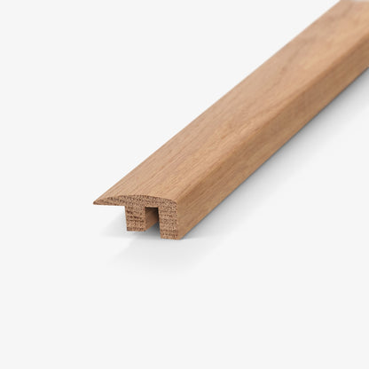 Solid Oak - 2.7m Unfinished End Profile Door Bar (118975)