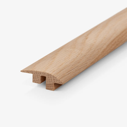 18mm Solid Oak Unfinished Semi Adapting Profile Door Bar (900mm)