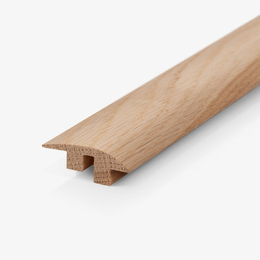 18mm Solid Oak Unfinished Semi Adapting Profile Door Bar (900mm)