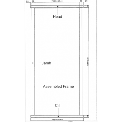 Hardwood External Timber Door Frame and Cill (93634)