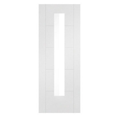White Internal Primed Parma 1 Light Clear Glass Door (110294)