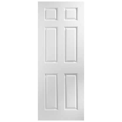 White Internal Moulded Lifestyle Primed Textured 6 Panel Door (119169)