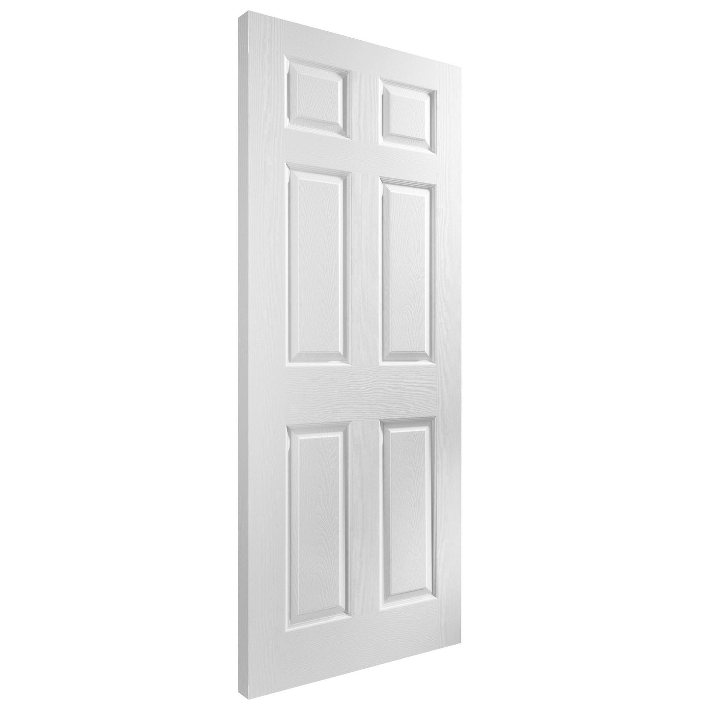 White Internal Moulded Lifestyle Primed Textured 6 Panel FD30 Fire Door (119170)