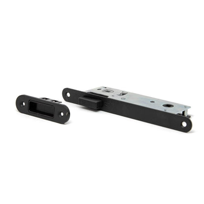 Studio Industrial Round Rose Lever Door Handle Set - Matt Black (307042)