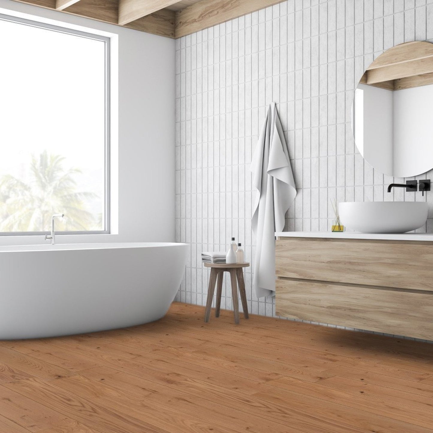 Natural Oak - Premier 14mm Brushed UV lacquer Engineered Real Wood Flooring (75571)