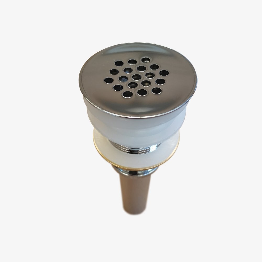 Unslotted Grid Chrome Basin Waste