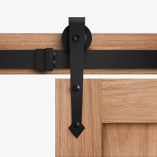 Matt Black Beeswax Sliding Barn Door Track Bracket
