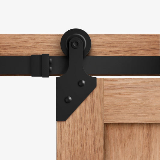 Matt Black Corner Sliding Barn Door Track Bracket