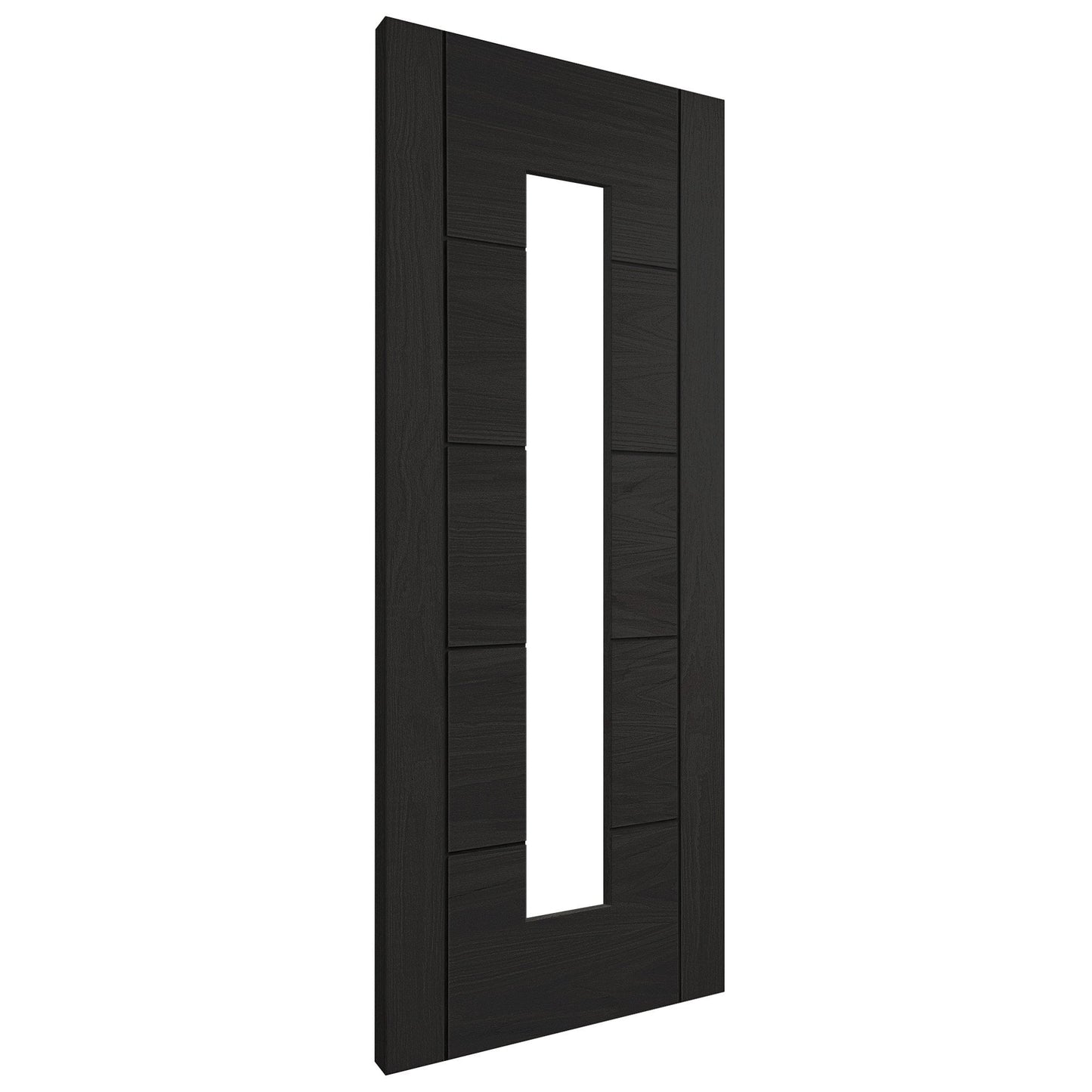 Black Internal Fully Finished Oak Parma 1 Light Clear Glass Door (119801)