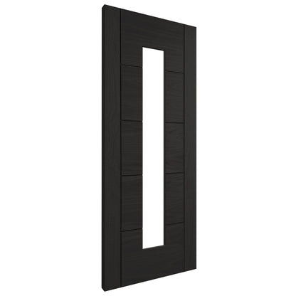 Black Internal Fully Finished Oak Parma 1 Light Clear Glass Door (119801)