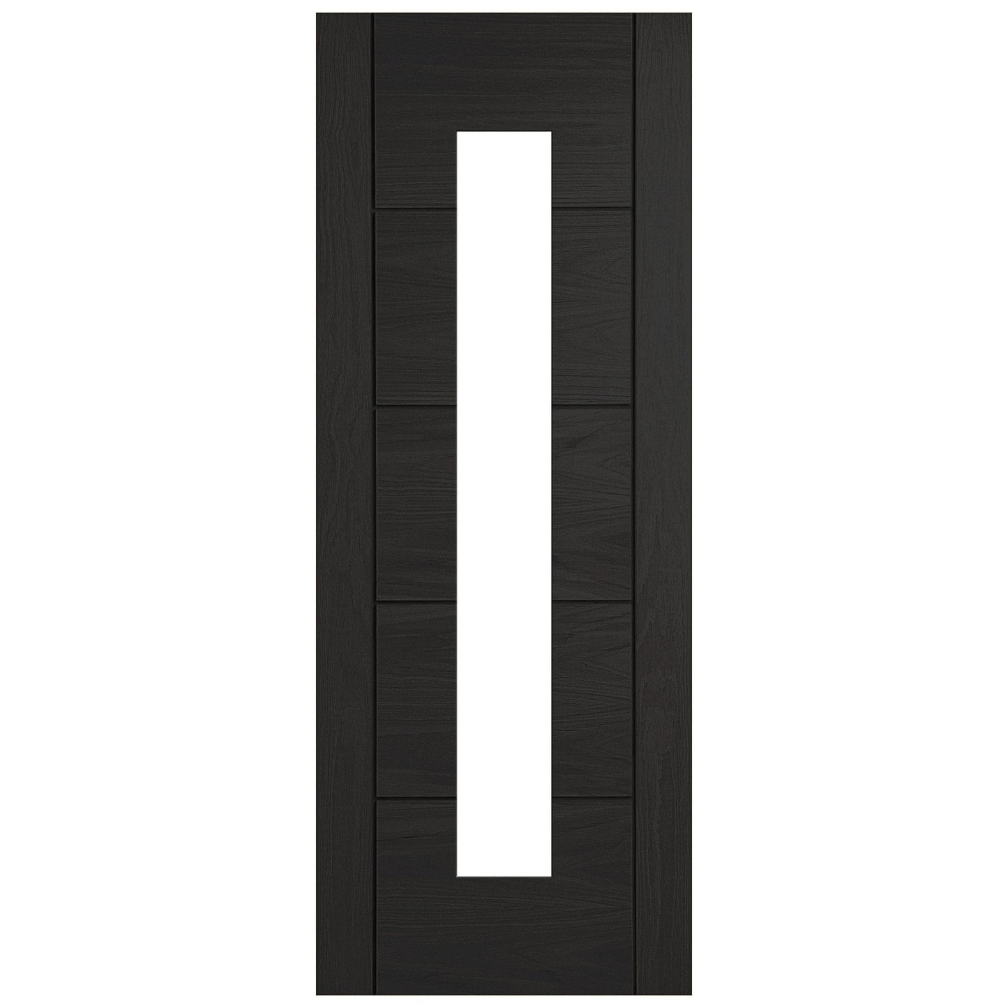 Black Internal Fully Finished Oak Parma 1 Light Clear Glass Door (119801)