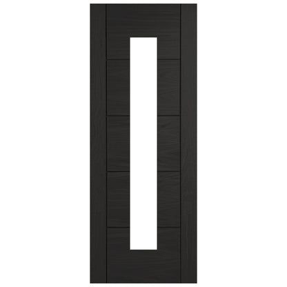Black Internal Fully Finished Oak Parma 1 Light Clear Glass Door (119801)