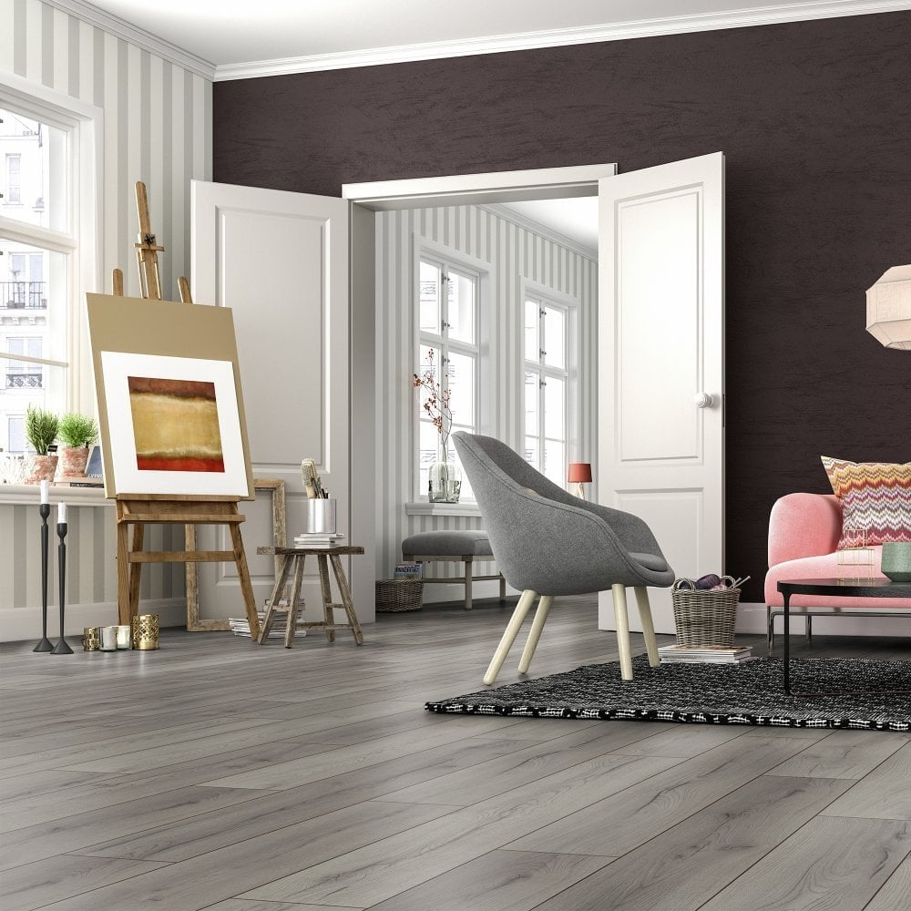 Liberty Floors | Advanced 8mm Century Oak Grey Laminate Sample - SKU-324571 - D4175