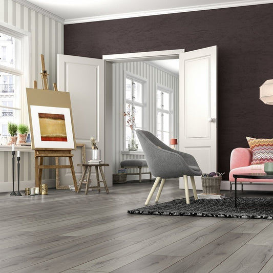 Liberty Floors | Advanced 8mm Century Oak Grey Laminate Sample - SKU-324571 - D4175