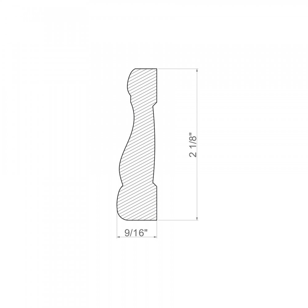 White - 2.4m Painted Decorative Casing Moulding (120108)