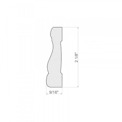 White - 2.4m Painted Decorative Casing Moulding (120108)