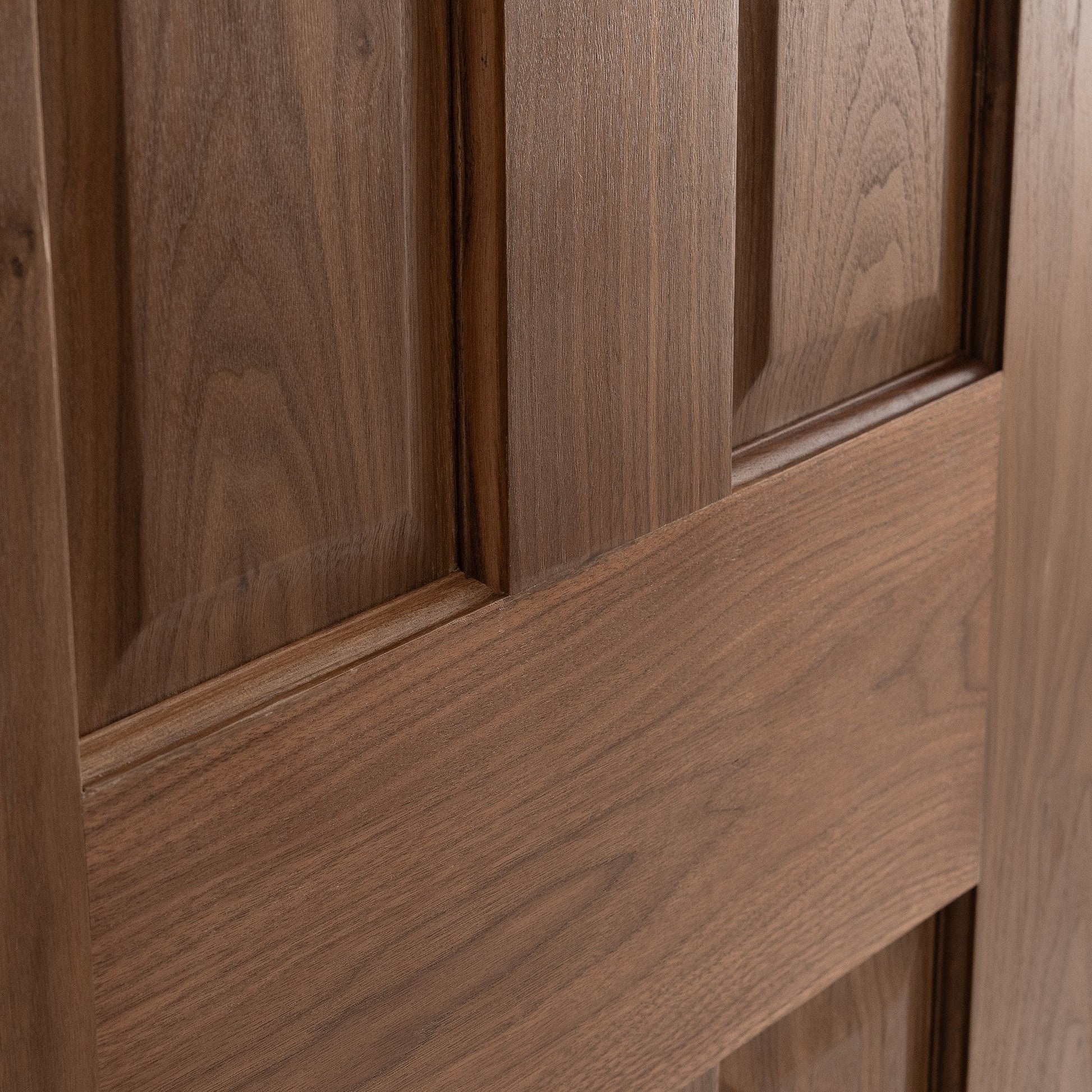 Internal Walnut  Fully Finished 4 Panel Victorian Door (117102)