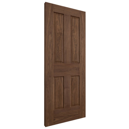 Internal Walnut  Fully Finished 4 Panel Victorian FD30 Fire Door (117105)