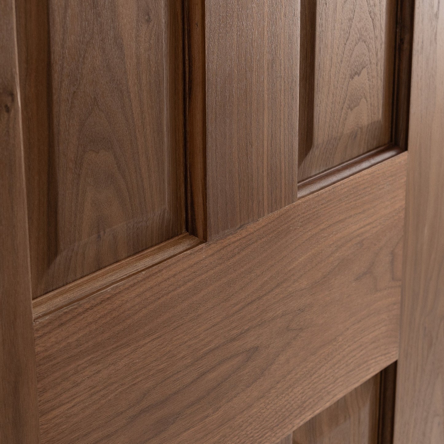 Internal Walnut  Fully Finished 4 Panel Victorian FD30 Fire Door (117105)