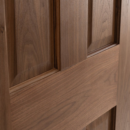 Internal Walnut  Fully Finished 4 Panel Victorian FD30 Fire Door (117105)