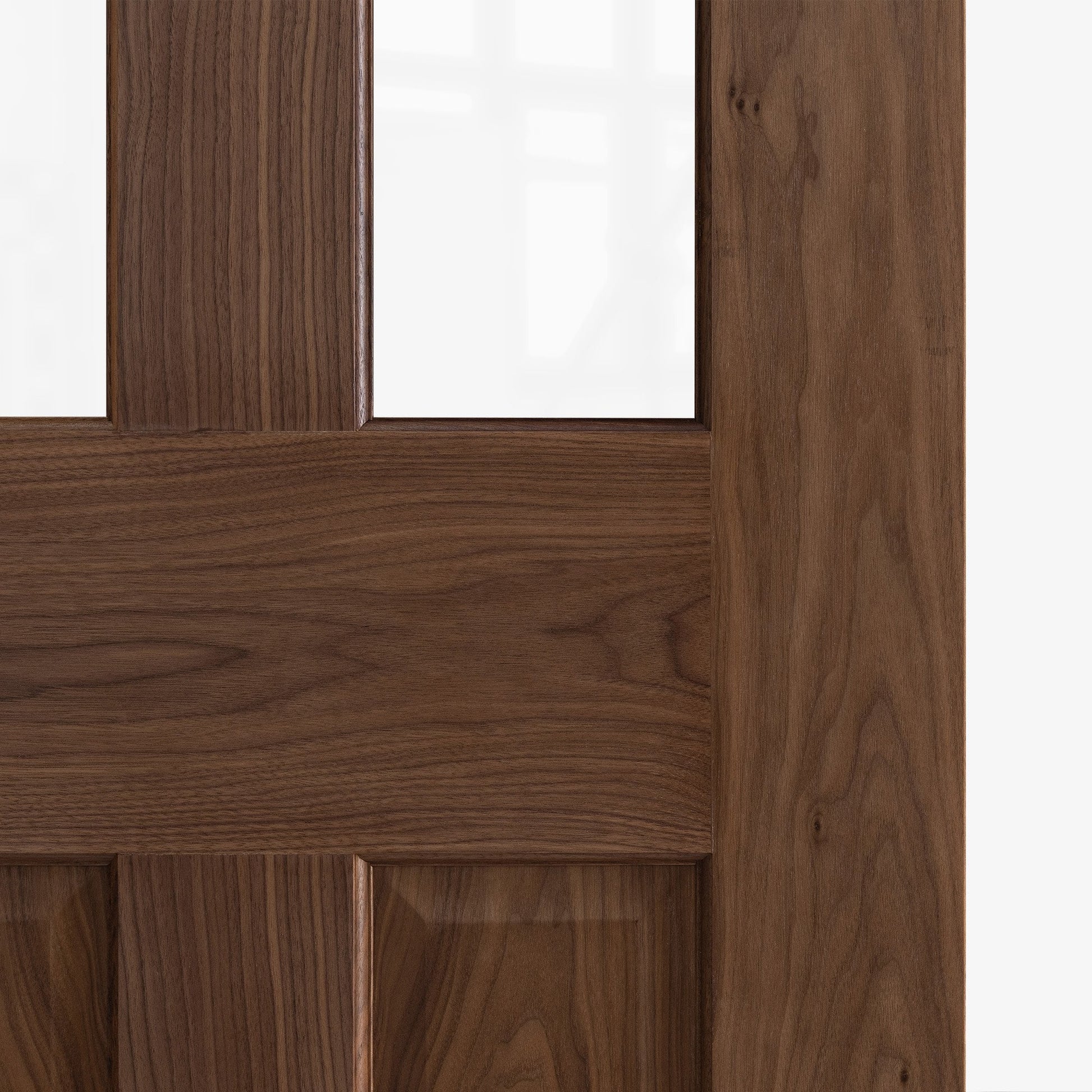 Internal Walnut  Fully Finished 1 Light Victorian Door (117108)
