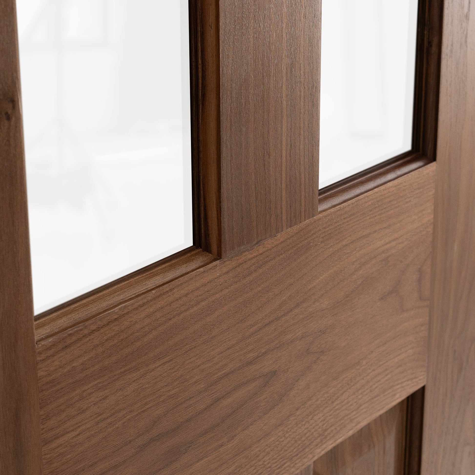 Internal Walnut  Fully Finished 1 Light Victorian Door (117108)