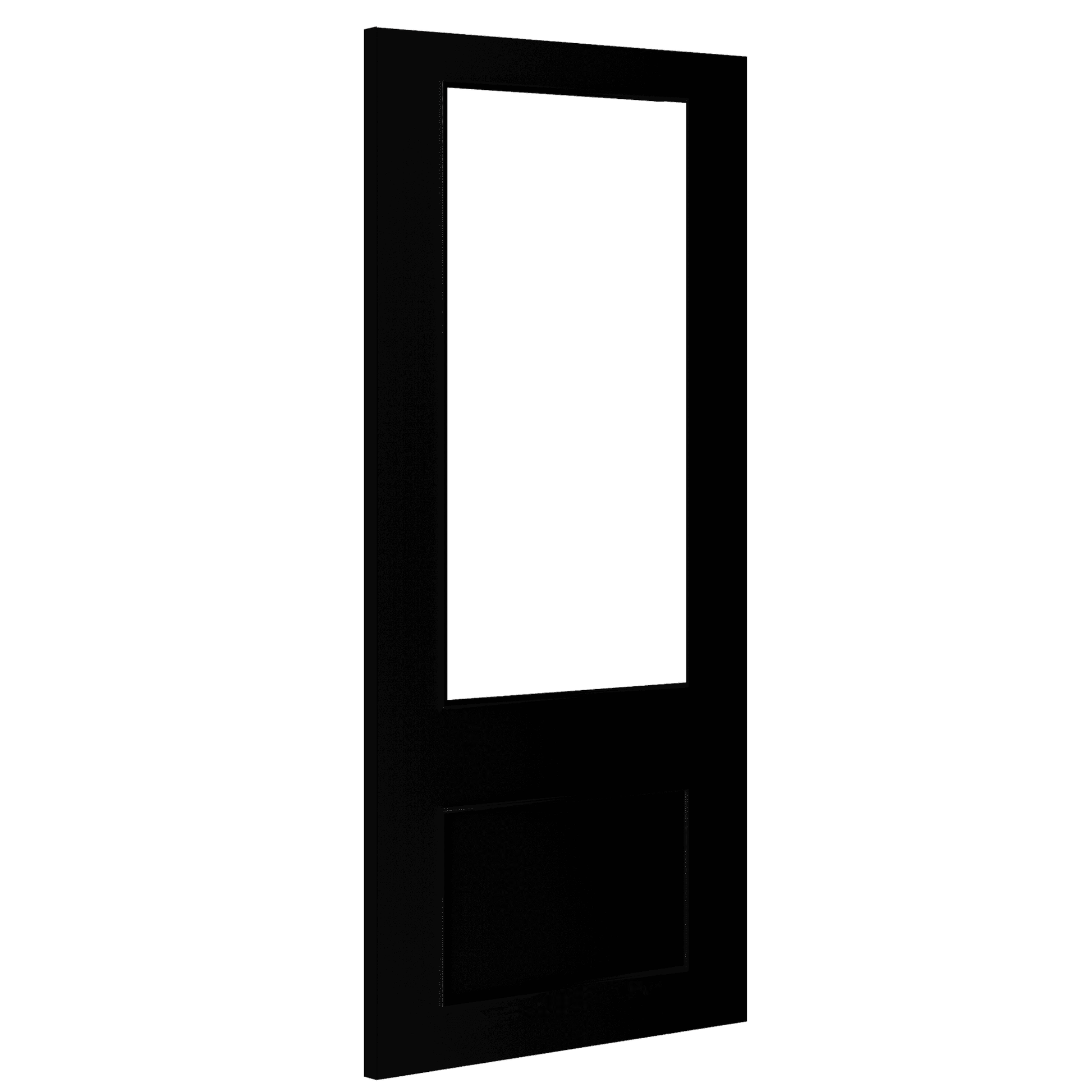 B-Grade Black Internal Fully Finished Sandringham 1 Light Bevelled Glass Door (120263)