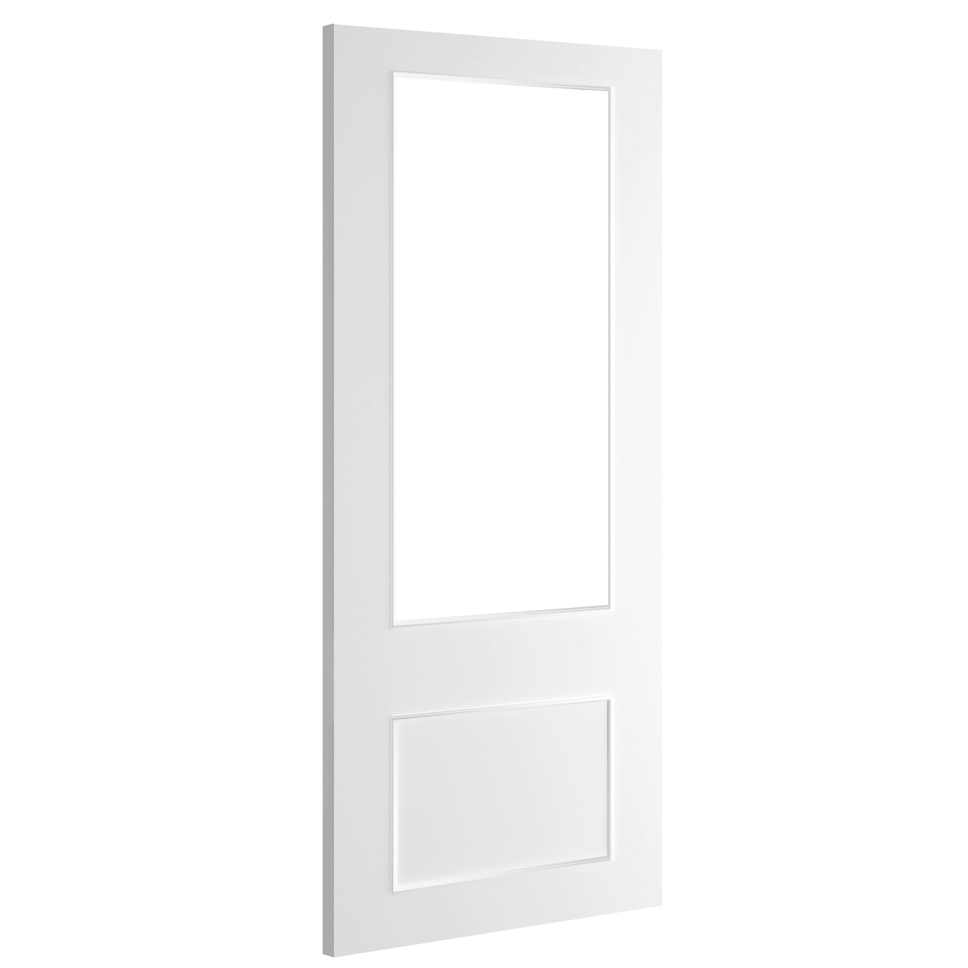 B-Grade White Internal Primed Sandringham 1 Light Bevelled Glass Door (120267)
