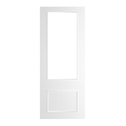 B-Grade White Internal Primed Sandringham 1 Light Bevelled Glass Door (120267)