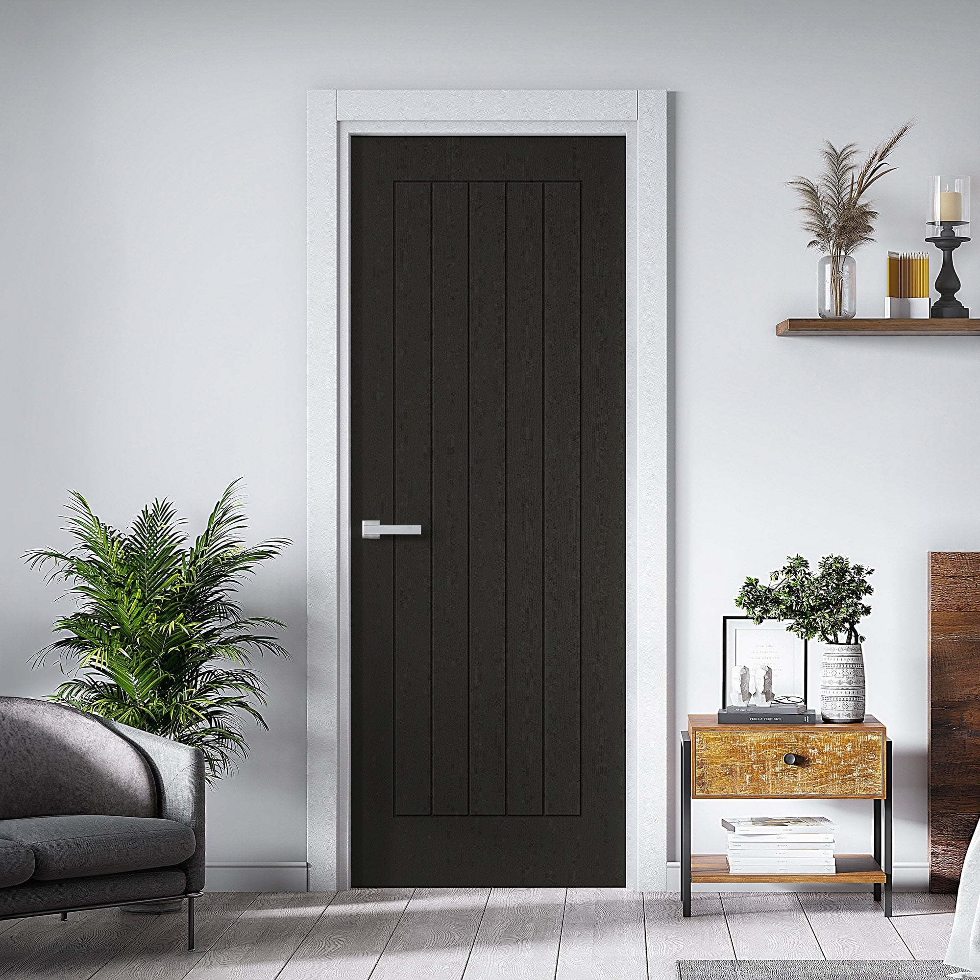 Liberty Doors Black Internal Fully Finished Oak Farley Door
