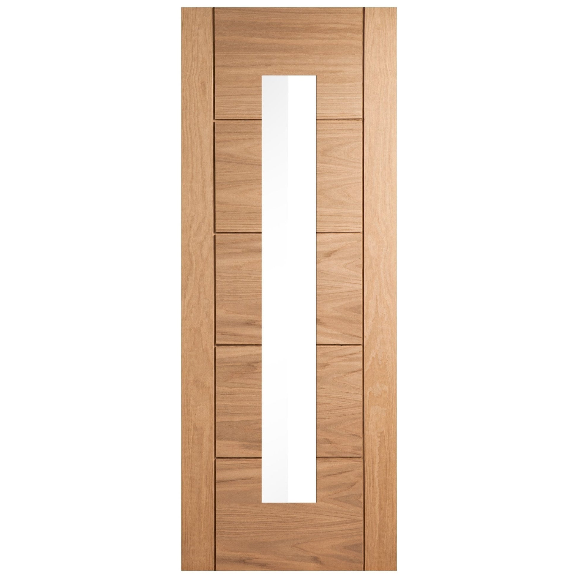 Oak Internal Unfinished Parma 1 Light Clear Glass Made-to-Measure Door (120462)