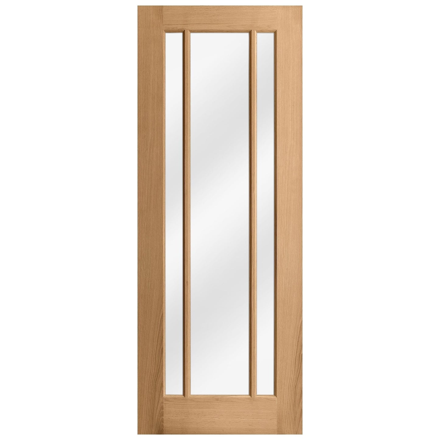 Oak Internal Unfinished Toledo 3 Light Clear Glass Made-to-Measure Door (120470)