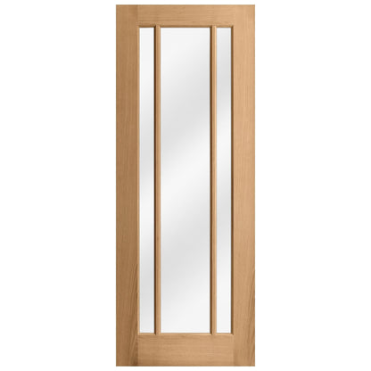 Oak Internal Unfinished Toledo 3 Light Clear Glass Made-to-Measure Door (120470)