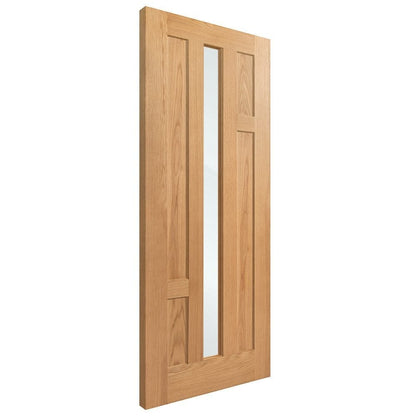 Oak Internal Fully Finished Stamford 4 Panel 1 Light Clear Glass Made-to-Measure Door (120486)