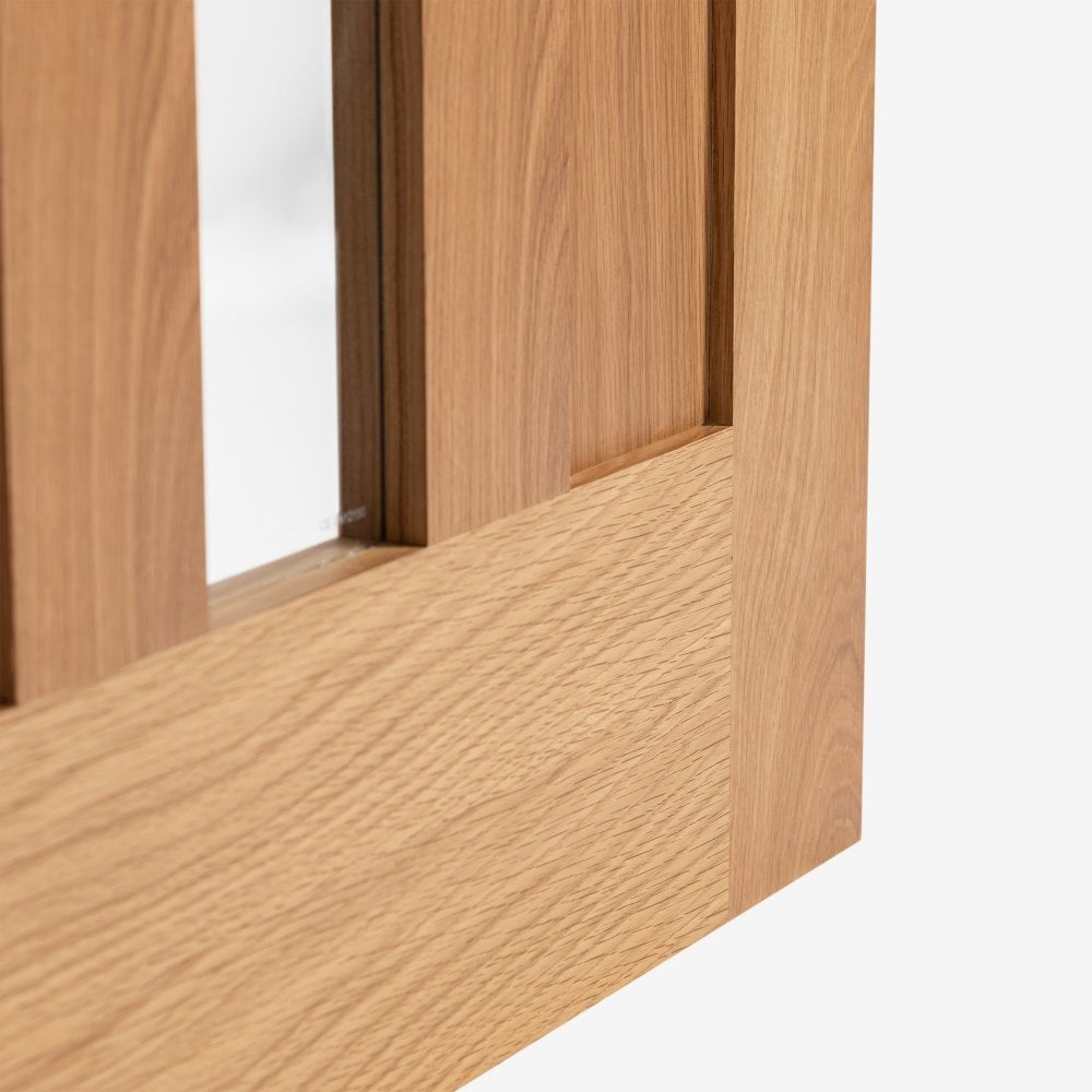 Oak Internal Fully Finished Stamford 4 Panel 1 Light Clear Glass Made-to-Measure Door (120486)