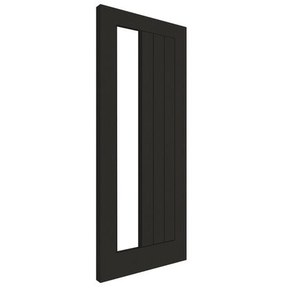 Black Internal Fully Finished Oak Farley 1 Light Offset Clear Glass Made-to-Measure Door (120488)