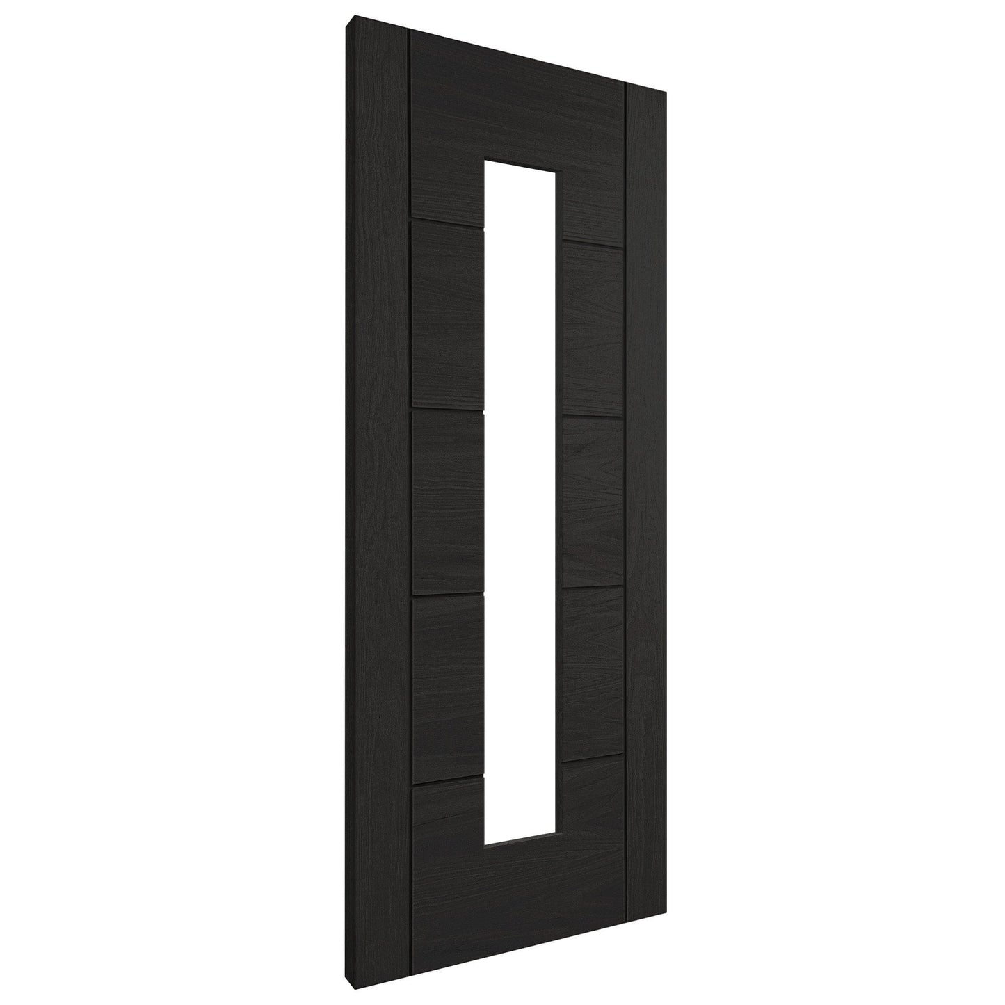 Black Internal Fully Finished Oak Parma 1 Light Clear Glass Made-to-Measure Door (120490)