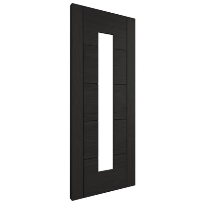 Black Internal Fully Finished Oak Parma 1 Light Clear Glass Made-to-Measure Door (120490)