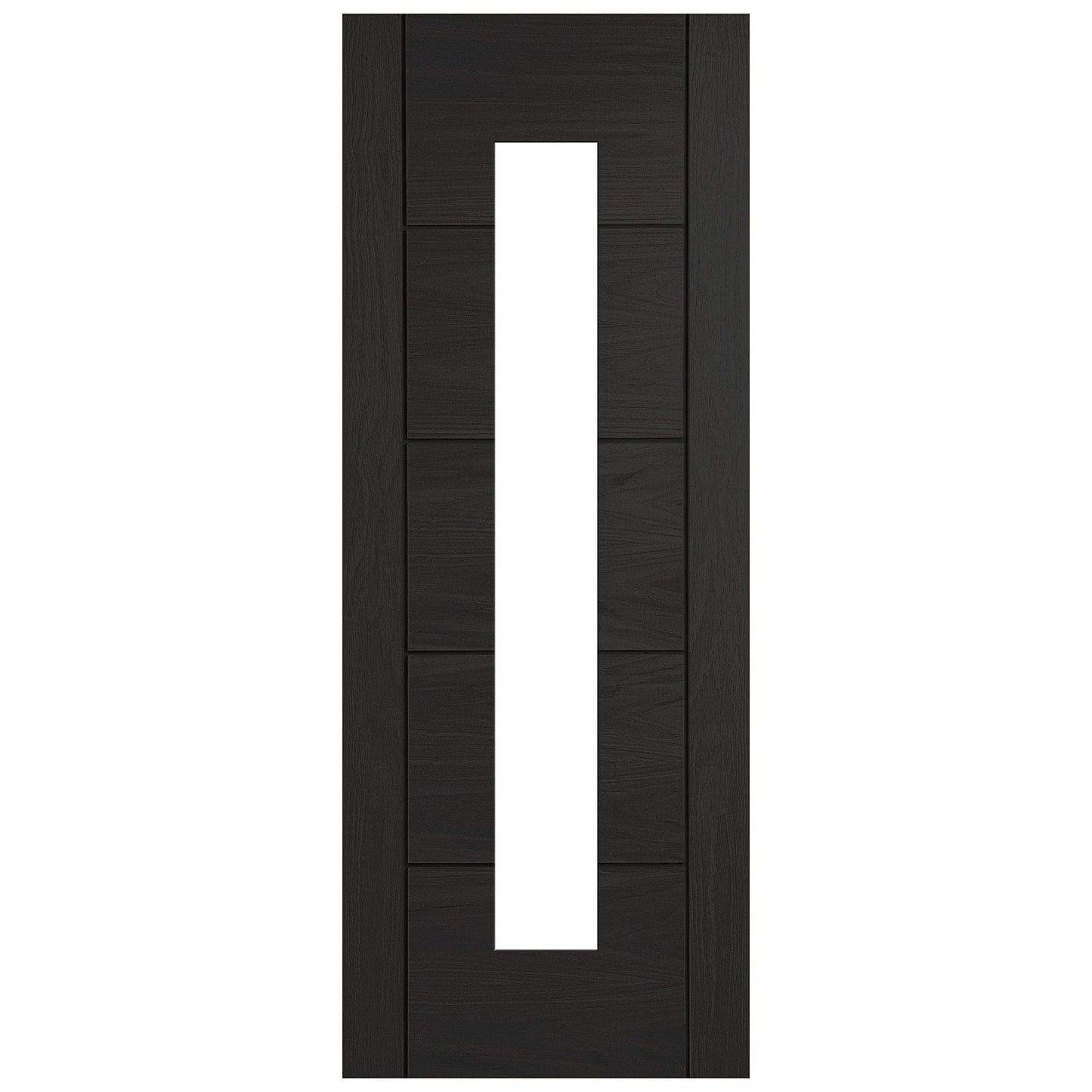 Black Internal Fully Finished Oak Parma 1 Light Clear Glass Made-to-Measure Door (120490)