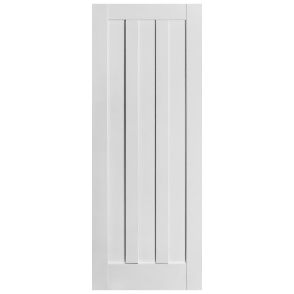 White Internal Primed Ashton 3 Panel Made-to-Measure Door (120499)