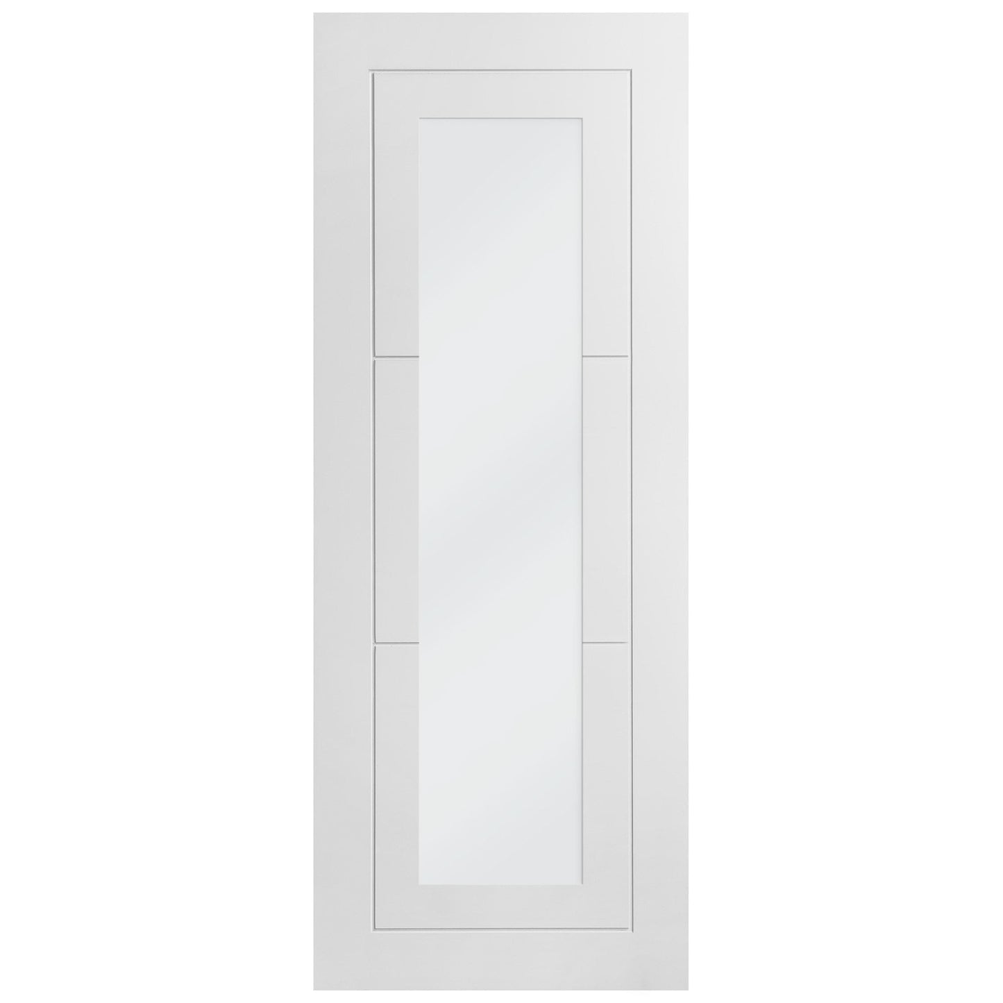 White Internal Primed Temple 1 Light Clear Glass Made-to-Measure Door (120525)