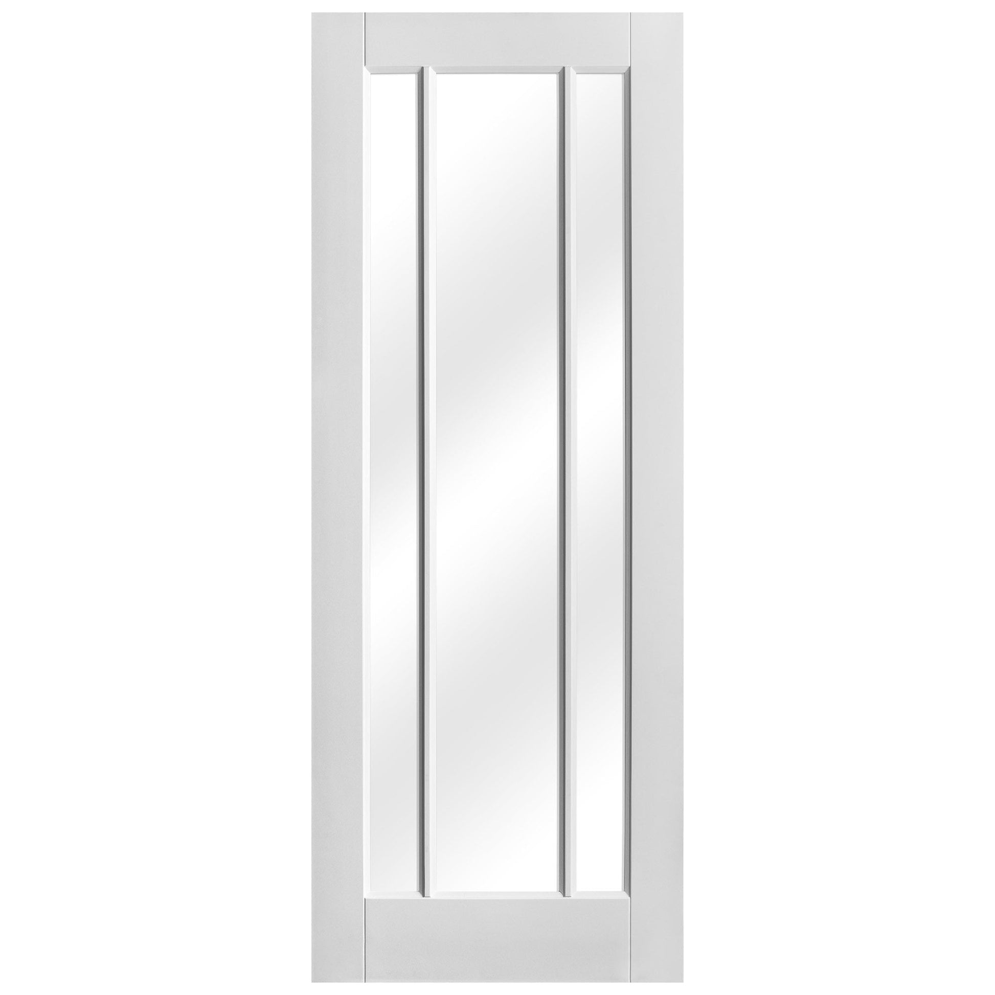 White Internal Primed Toledo 3 Light Clear Glass Made-to-Measure Door (120527)