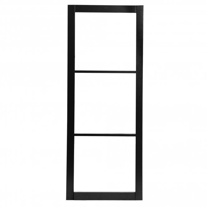 Jet Black Internal Fully Finished Industrial Studio 3 Light Clear Glass Made-to-Measure Door (120536)