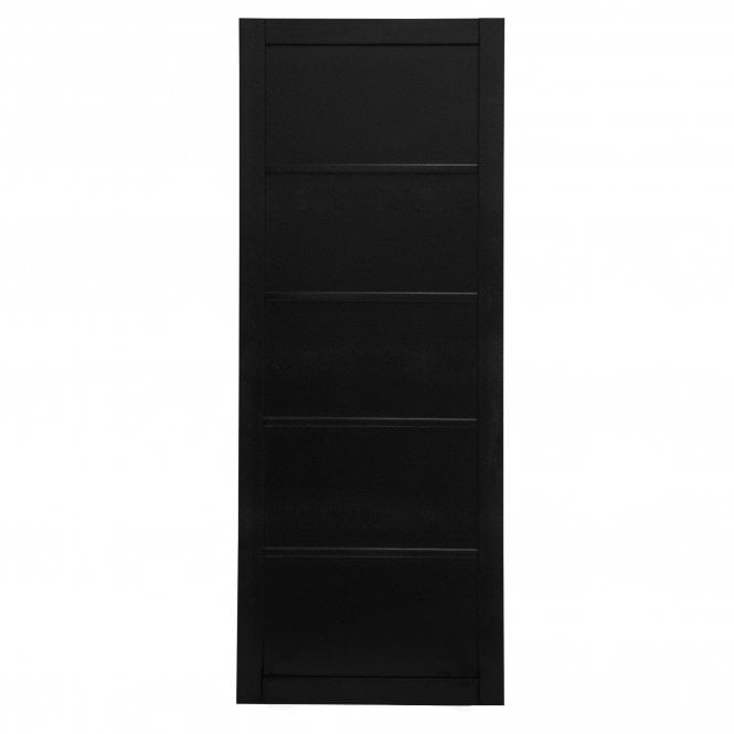 Jet Black Internal Fully Finished Industrial Studio 5 Panel Made-to-Measure Door (120543)