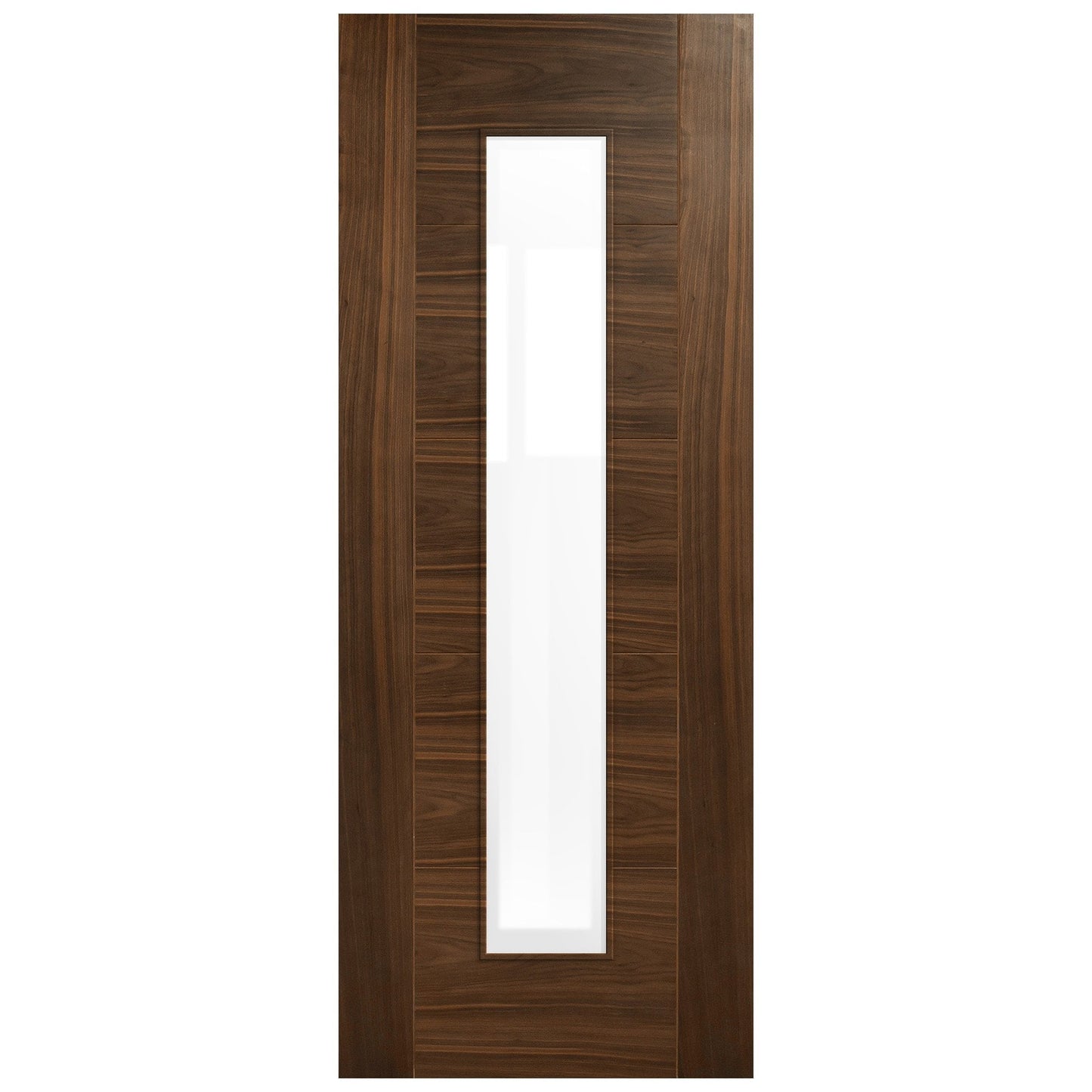 Walnut Internal Fully Finished Milano 1 Light Clear Glass Made-to-Measure Door (120548)