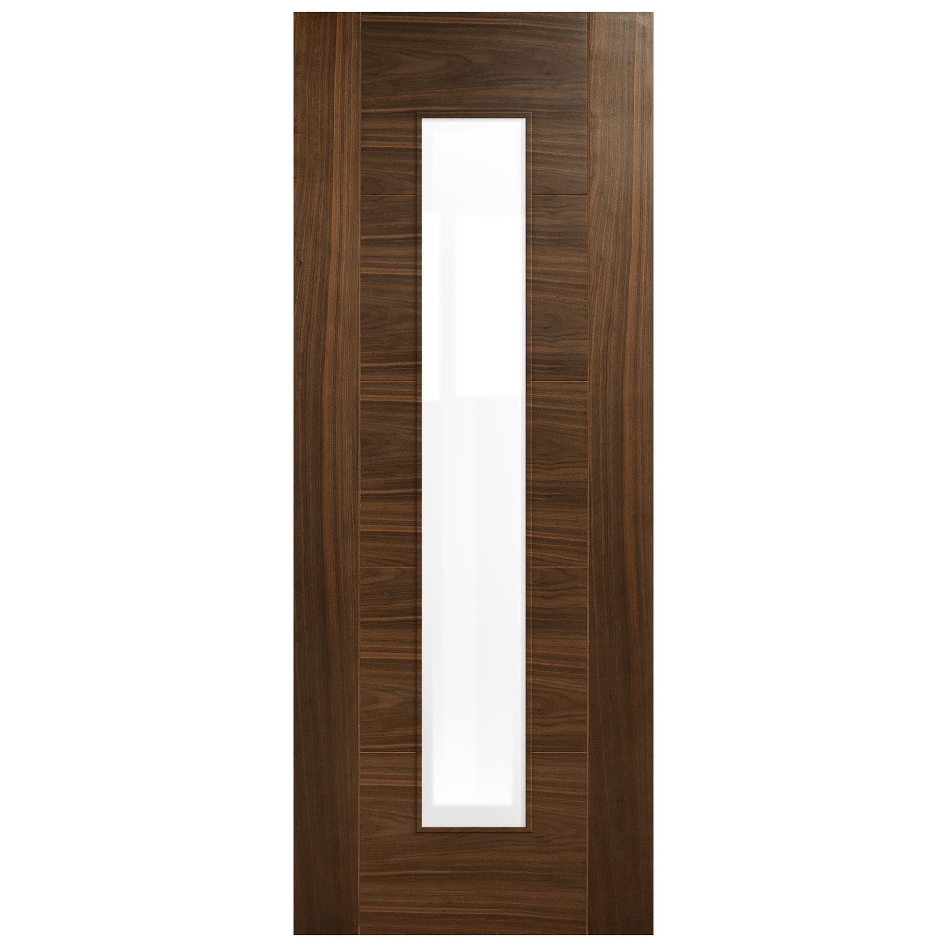 Walnut Internal Fully Finished Milano 1 Light Clear Glass Made-to-Measure Door (120548)