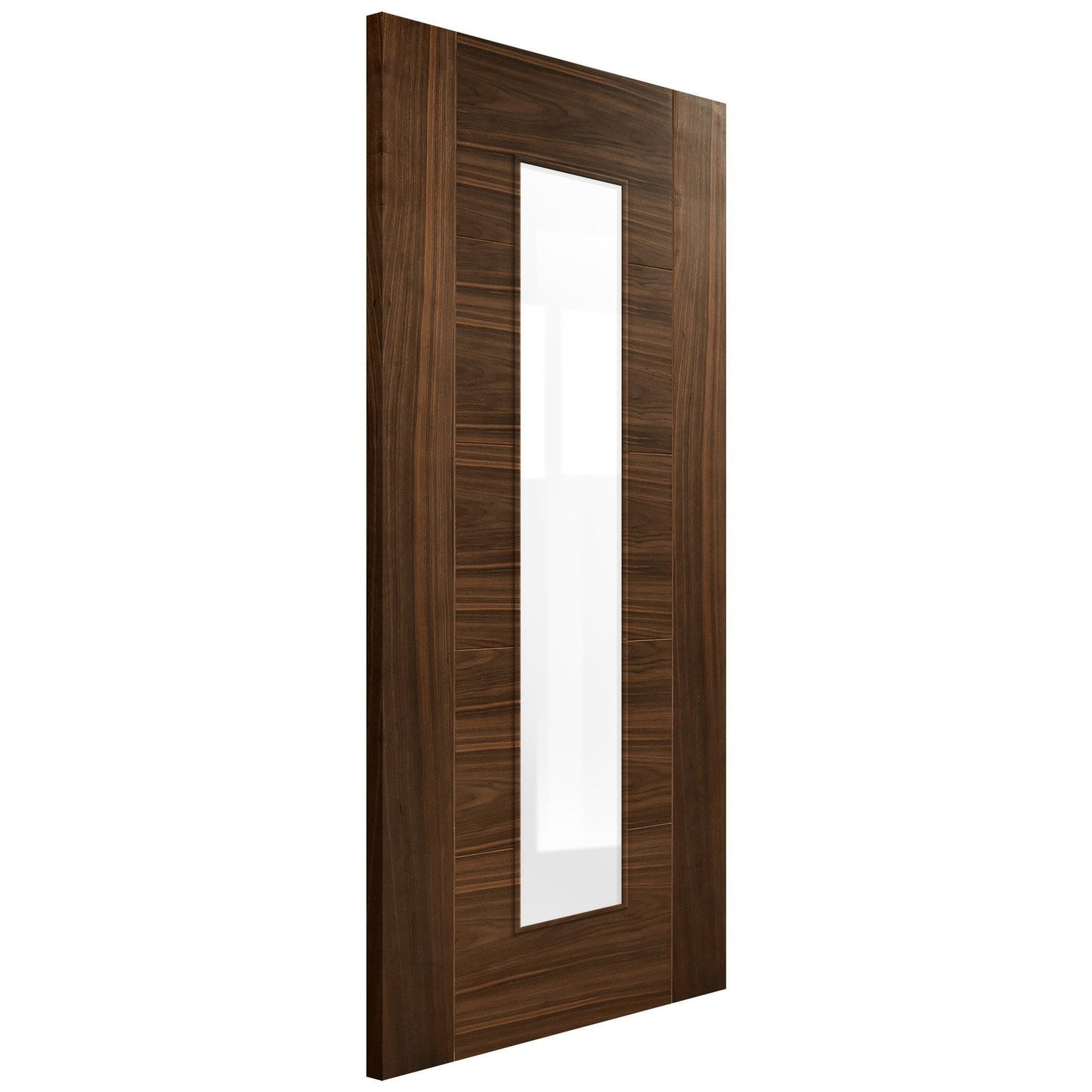 Walnut Internal Fully Finished Milano 1 Light Clear Glass Made-to-Measure Door (120548)