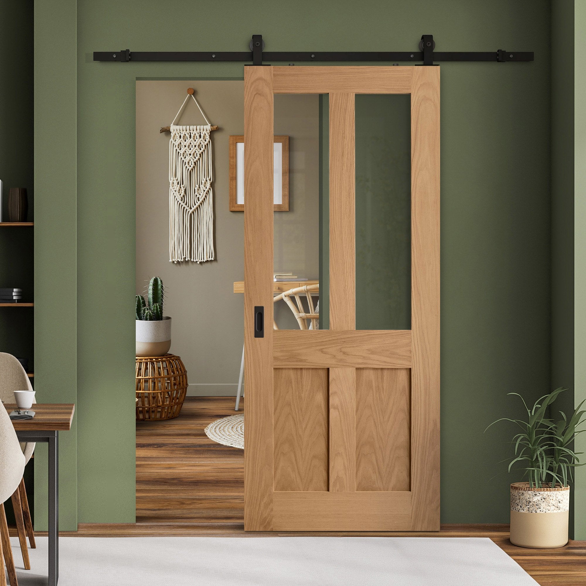 Liberty Doors Oak Internal Unfinished Victorian Shaker 2 Panel 2