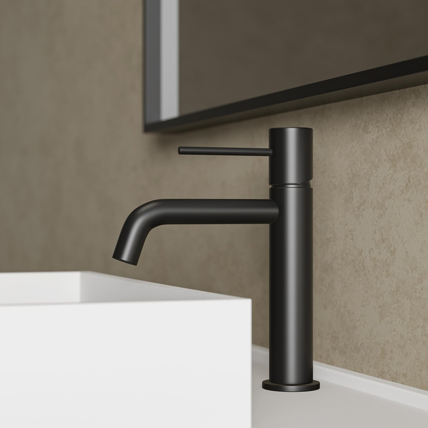 Tyros Curved Spout Basin Mixer Tap