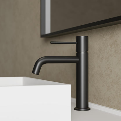 Tyros Curved Spout Basin Mixer Tap